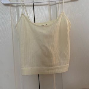 light yellow crop tank